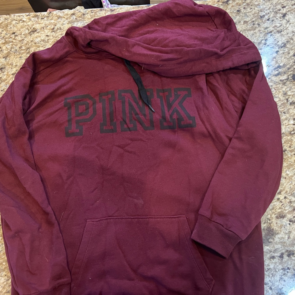 PINK Victoria's Secret Burgundy Hoodie